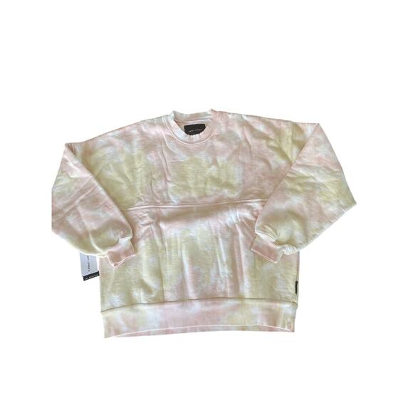 Spirit Jersey Long Sleeve Tie Dye Sweatshirt LARGE (Runs Large) Pink Yellow - Picture 1 of 8